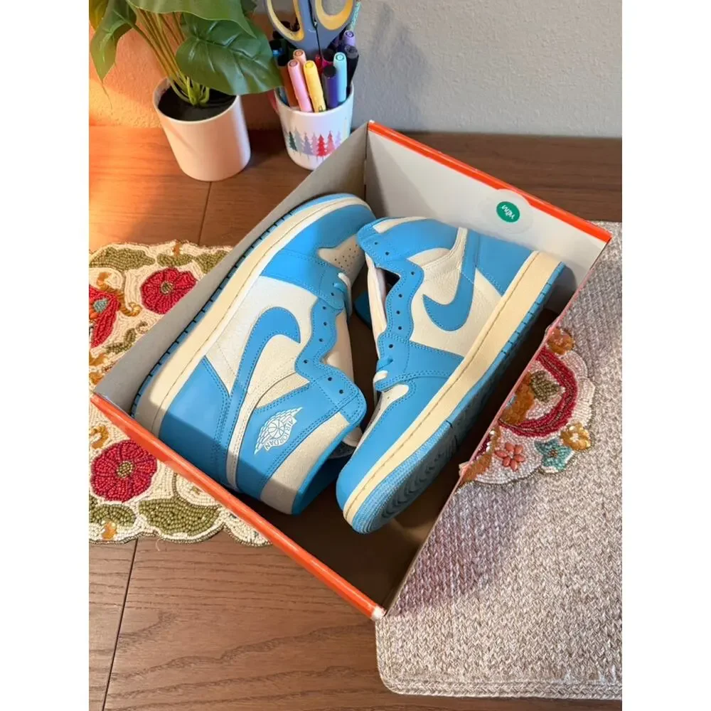 Jordan 1 Retro High OG UNC Reimagined Sail Powder University Blue DZ5485 402